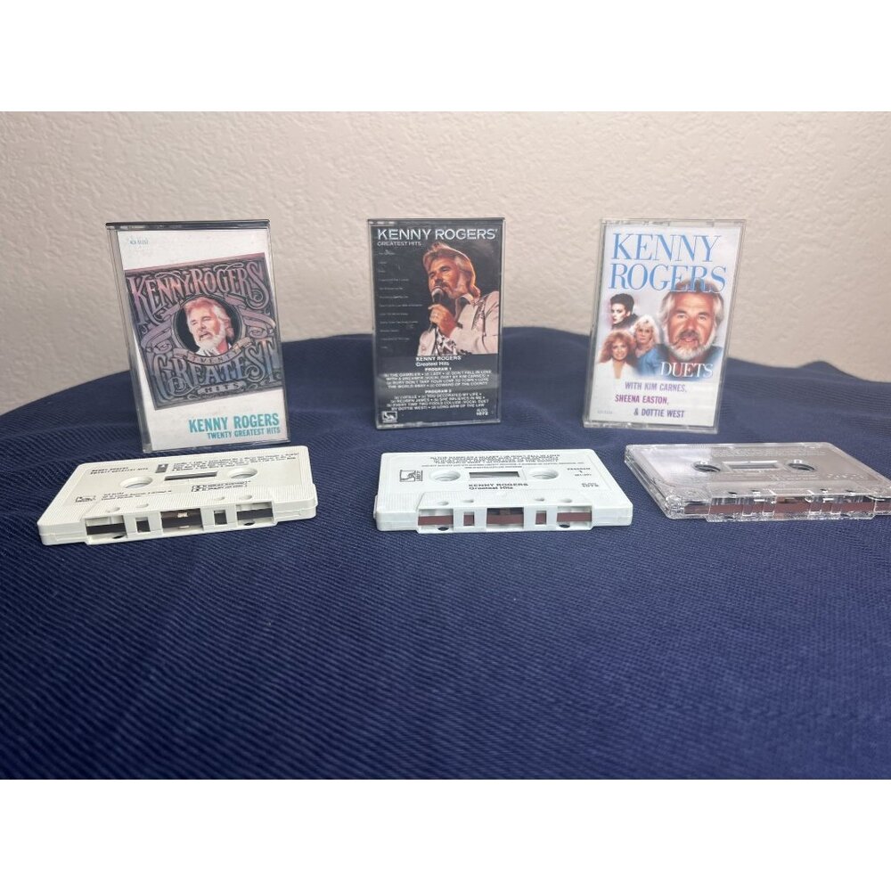 Kenny Rogers Cassette Tapes Lot of 3: Greatest Hits, Duets, 20 Greatest Hits